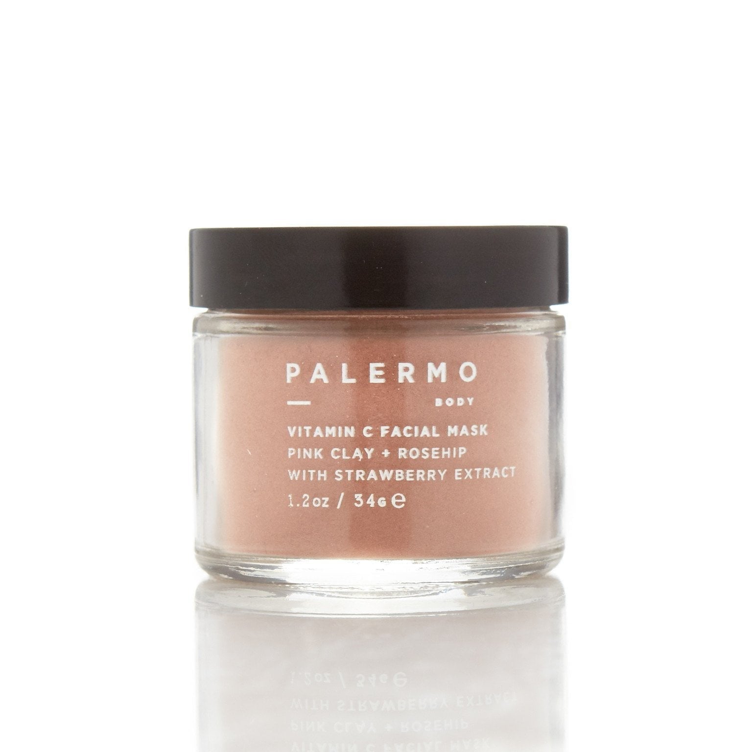 Vitamin C Facial Mask - Pink Clay + Rosehip with Strawberry Extract by Palermo Body